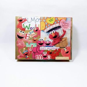 Vintage Elmo Trinket Storage Box Handcrafted Treasure Wood Box (hsu)